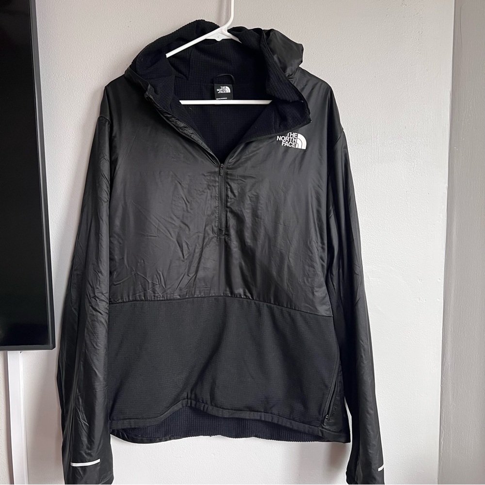 The North Face Men's Winter Warm Quarter Zip Sweater Workout Running Black L - Picture 5 of 9